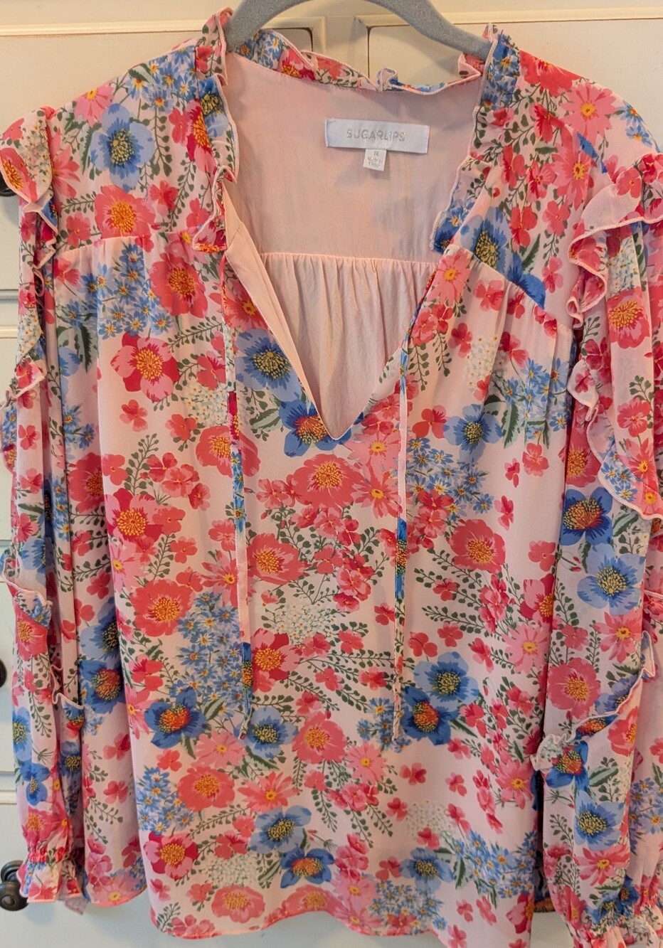 Sugar Lips Chiffon Blouse. Size 1X.